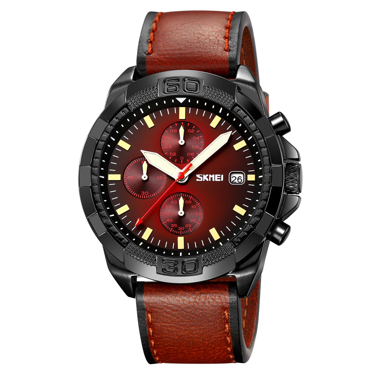 9347 Reloj Skmei para caballero pulsera de cuero - Image 4