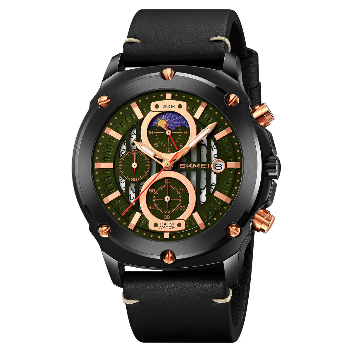9351 Reloj Skmei para caballero pulsera de cuero - Image 23
