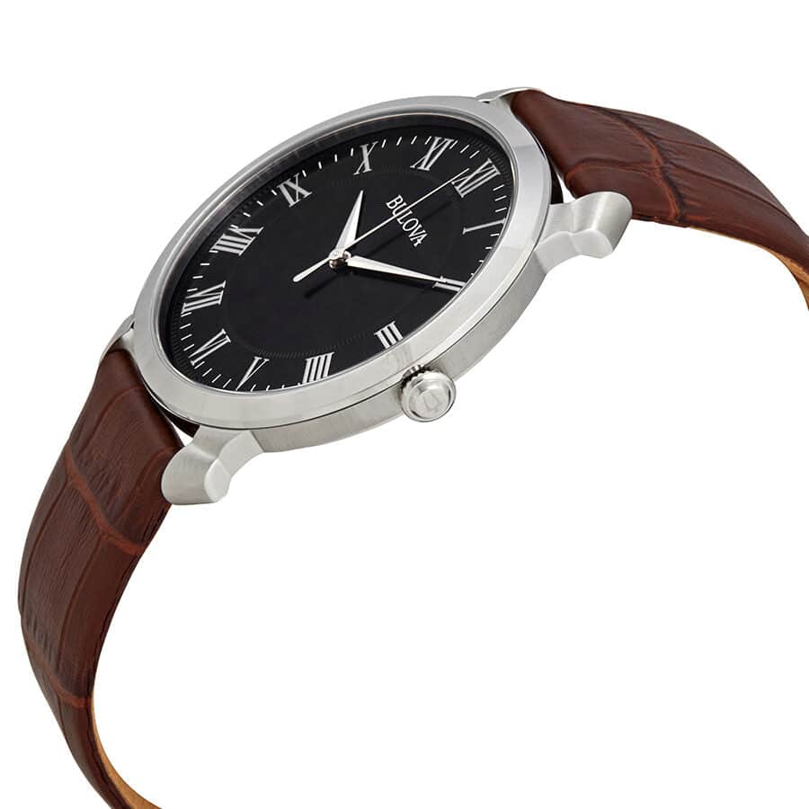 96A184 Reloj Bulova Classic para hombre pulsera de piel - Image 3