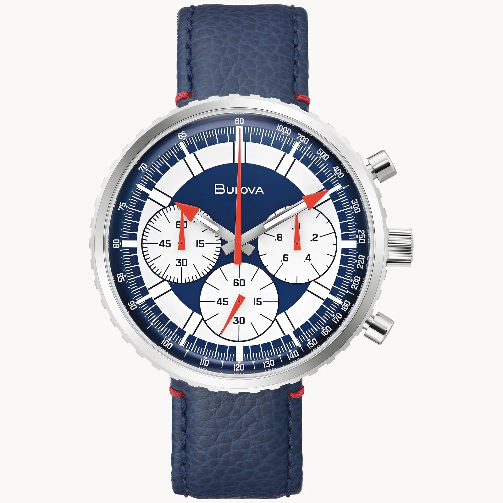 96A283 Bulova Chronograph C de hombre pulsera de cuero