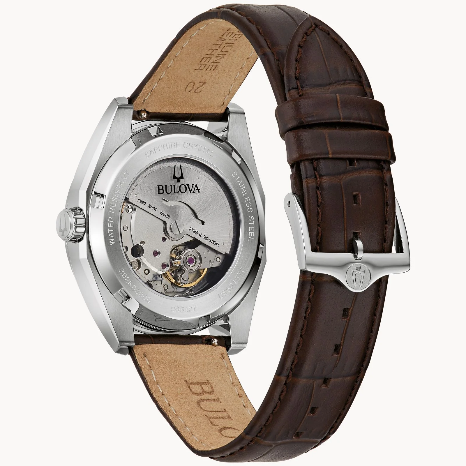 96B427 Reloj Bulova Surveyor de caballero pulsera de piel - Image 3