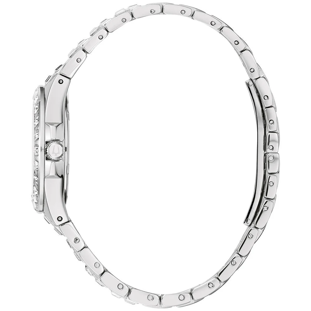 96L290 Reloj Bulova Crystal de mujer correa de metal - Image 2