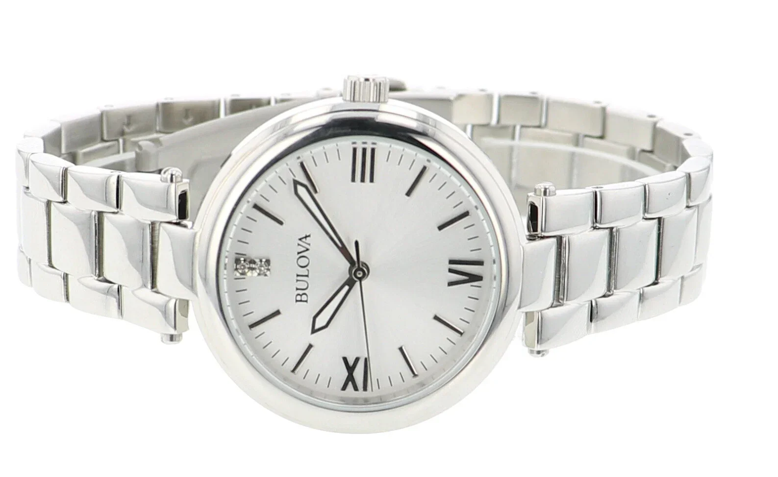 96P151 Reloj Bulova Diamond de mujer correa de metal - Image 5