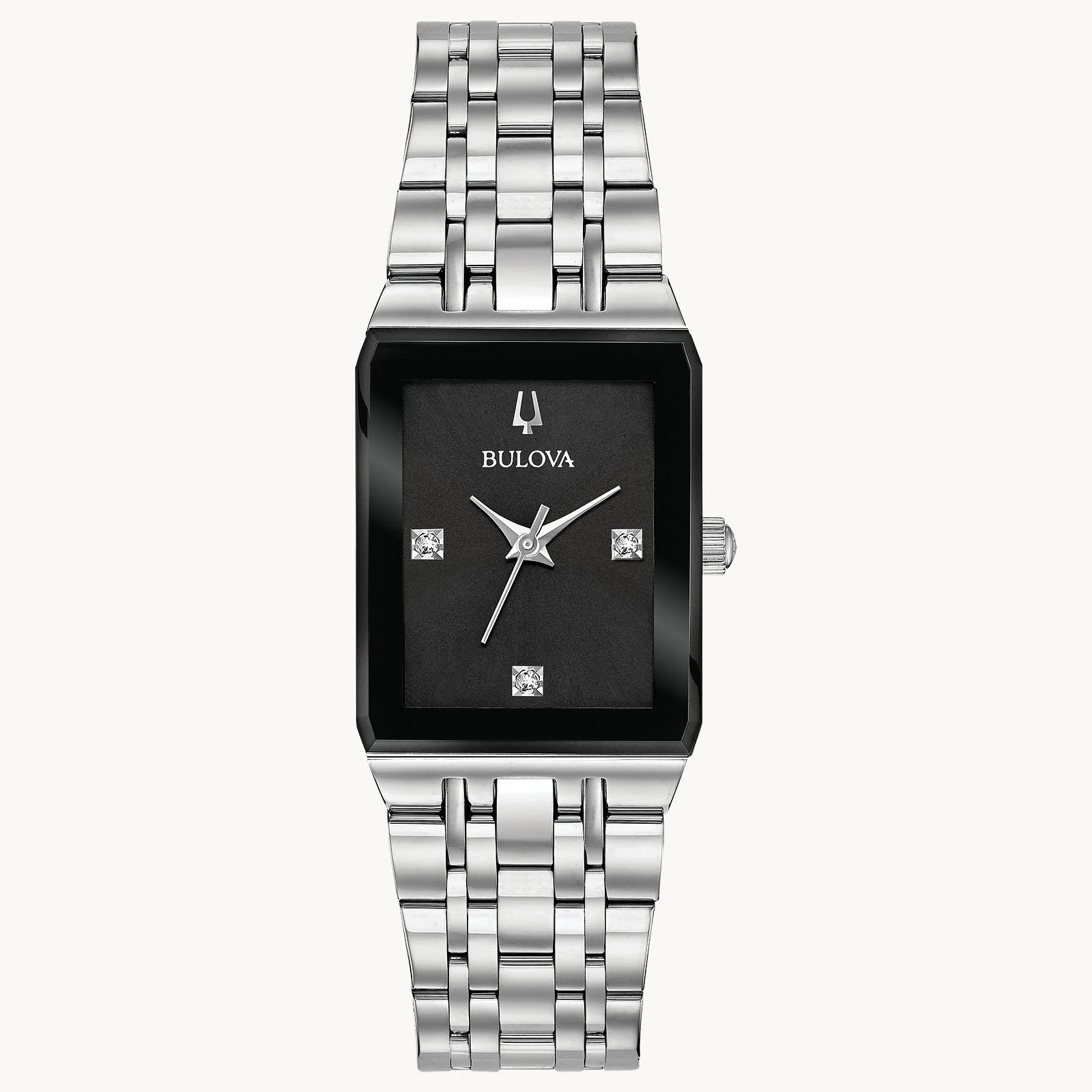 96P202 Reloj Bulova Quadra de dama banda de metal 20 mm