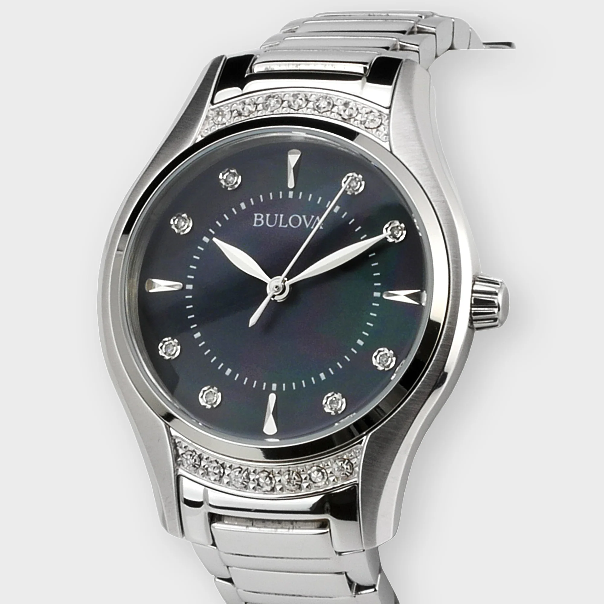 96R242 Reloj Bulova Diamond Classic de dama pulsera de metal 31 mm - Image 3
