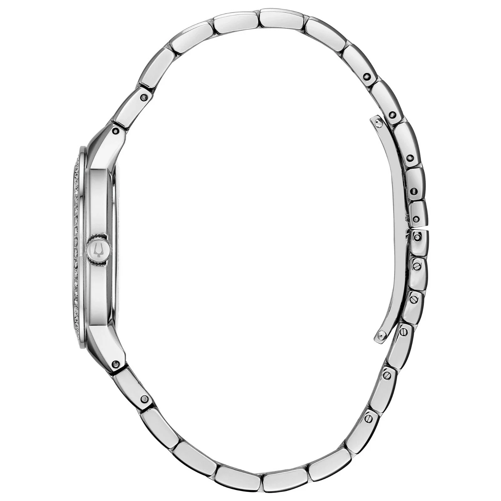 96X144 Reloj Bulova Crystal de mujer banda de metal 33 mm - Image 3