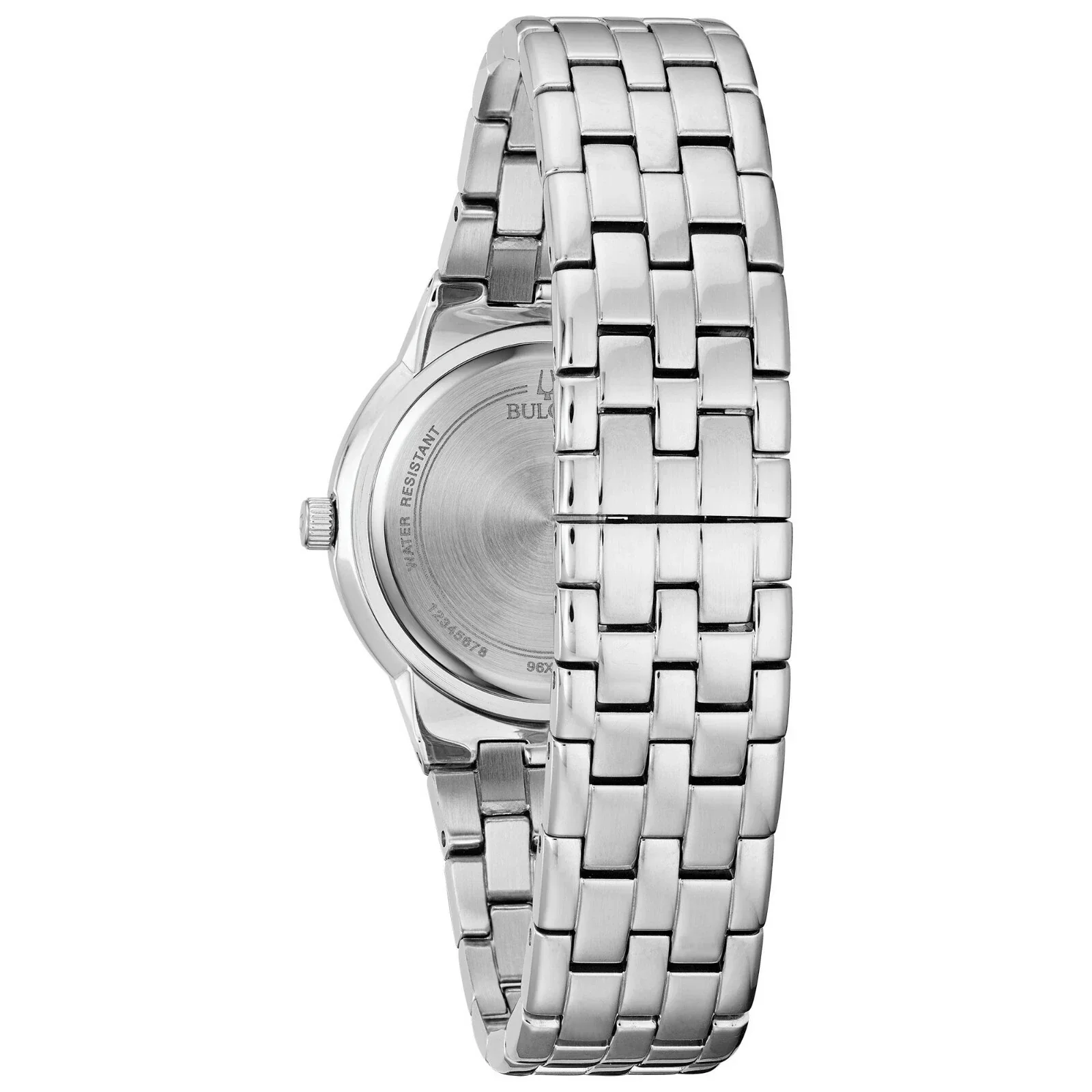 96X144 Reloj Bulova Crystal de mujer banda de metal 33 mm - Image 4