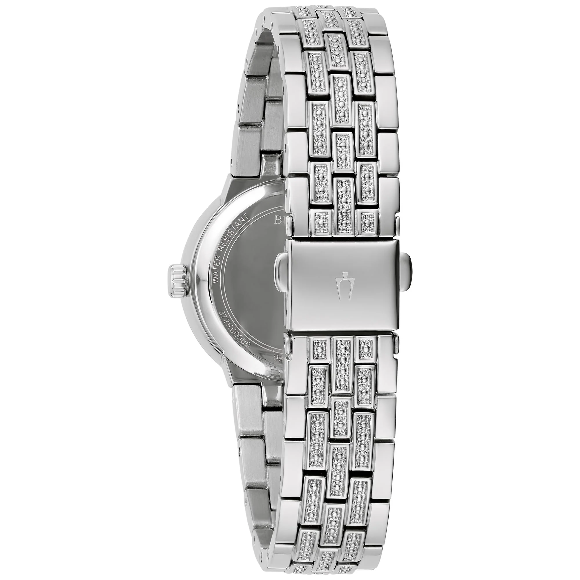 96X163 Reloj Bulova Crystal de dama pulsera de metal - Image 2