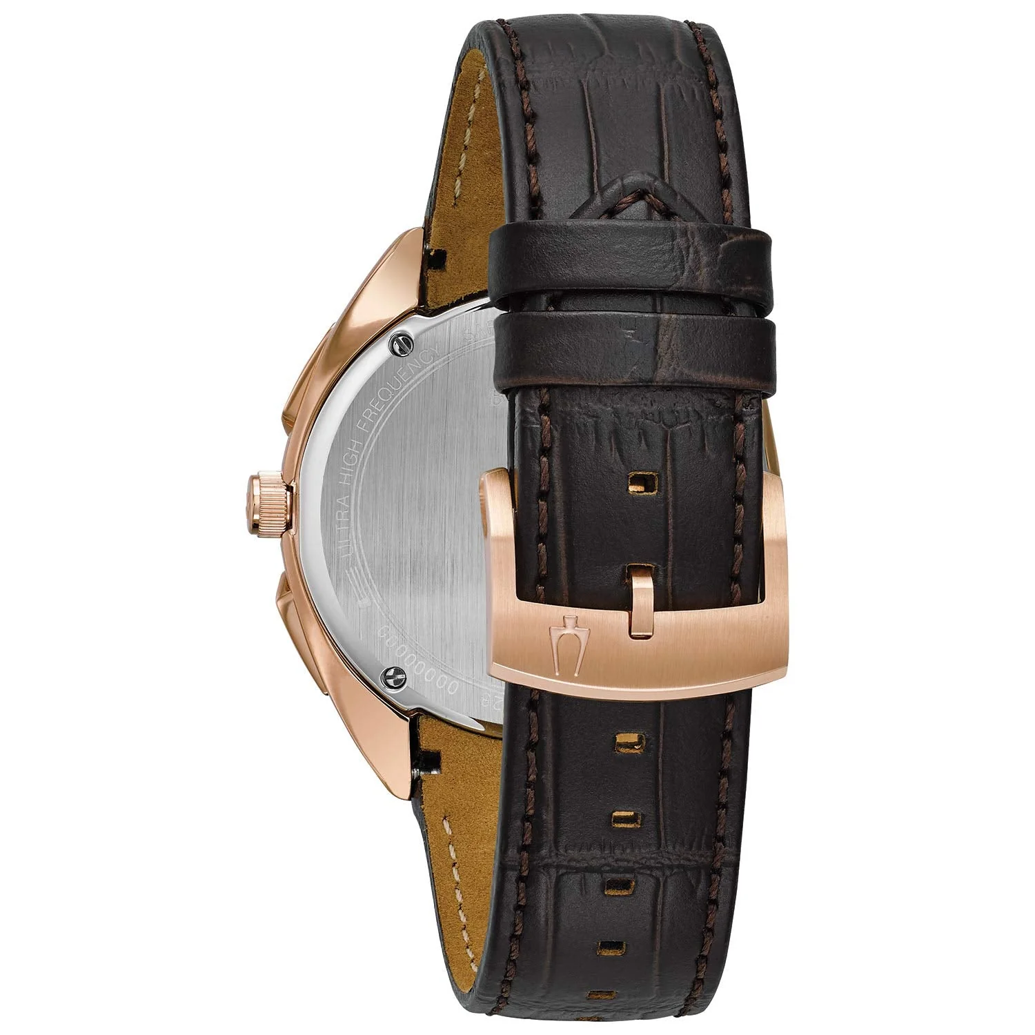 97A124 Reloj Bulova Curv de hombre correa de cuero - Image 3