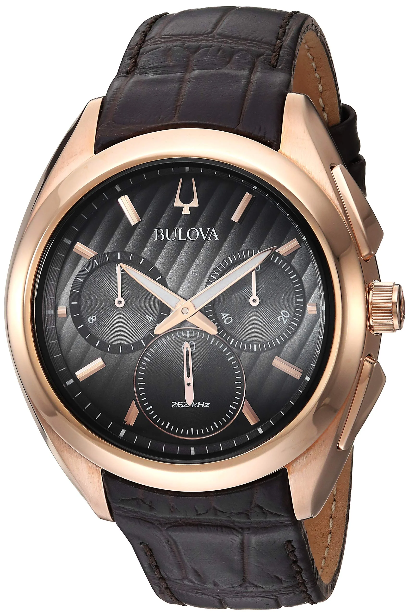 97A124 Reloj Bulova Curv de hombre correa de cuero - Image 4