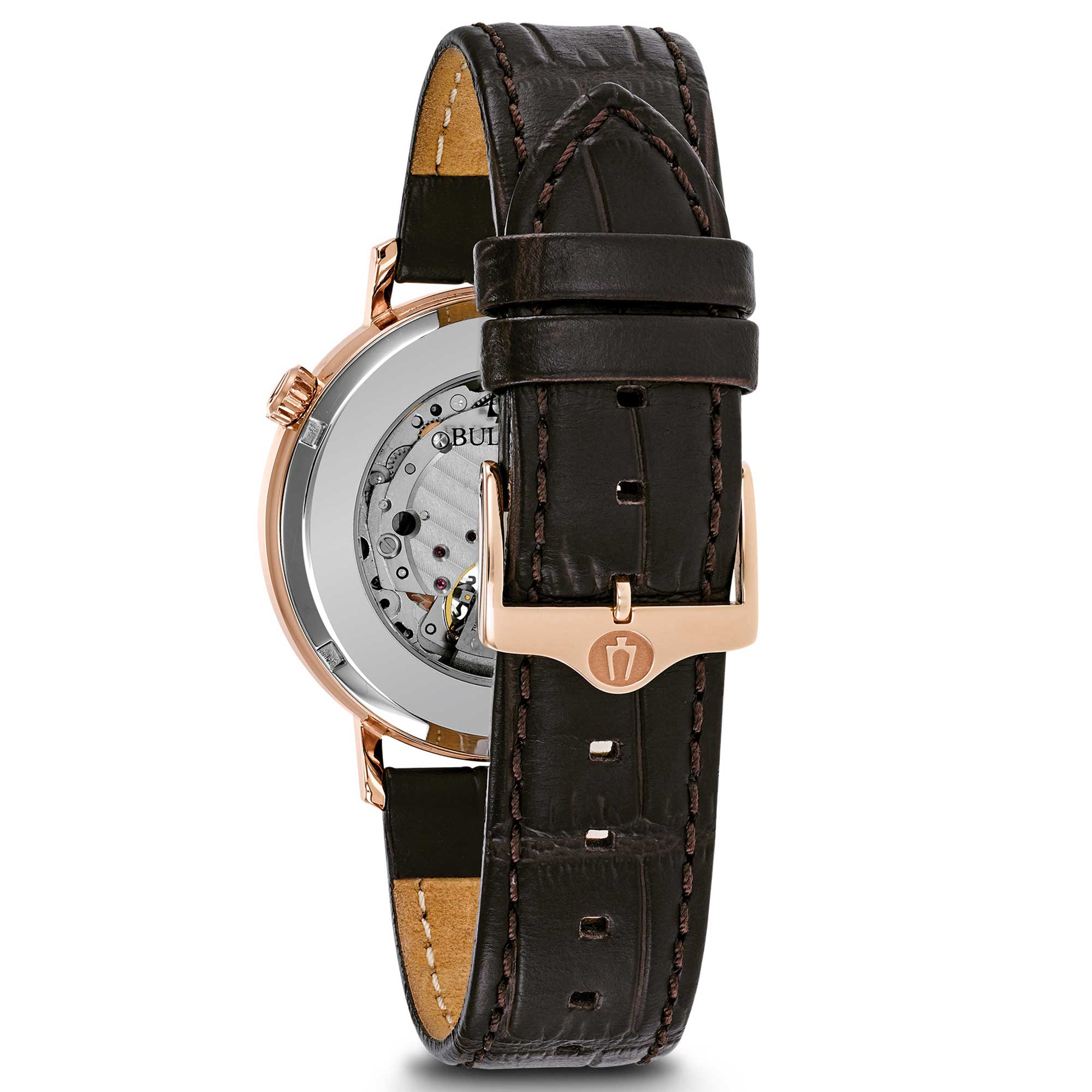 97A136 Reloj Bulova Aerojet de caballero correa de piel 41 mm - Image 3