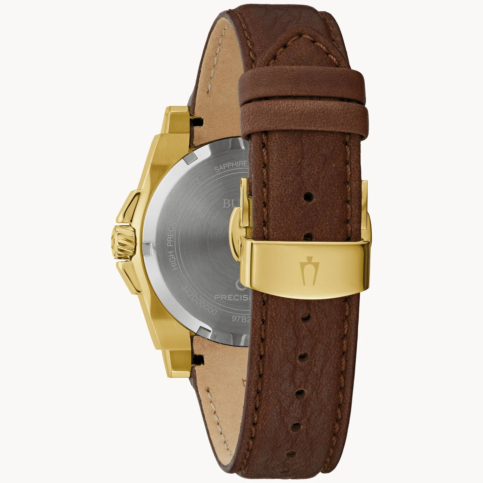 97B216 Reloj Bulova Icon de caballero pulsera de cuero 40 mm - Image 3