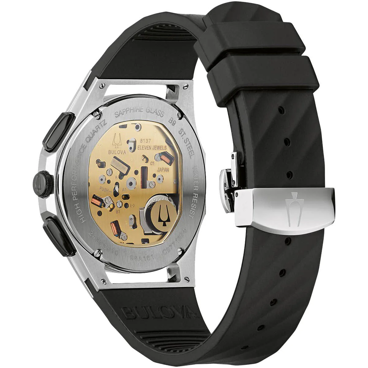 98A161 Reloj Bulova Curv de hombre correa de resina - Image 2