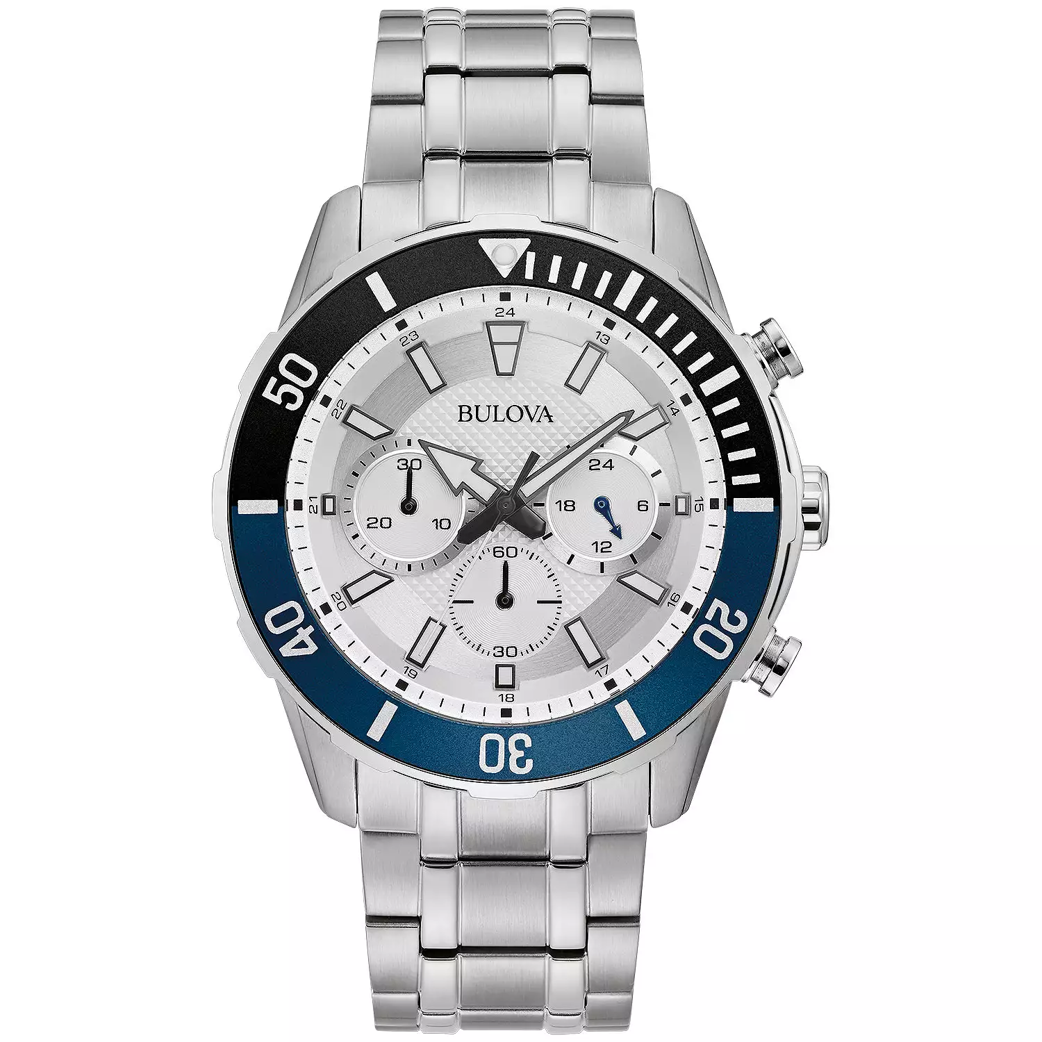 98A257 Reloj de Vestir Bulova con Cronógrafo para Hombre banda de acero inoxidable