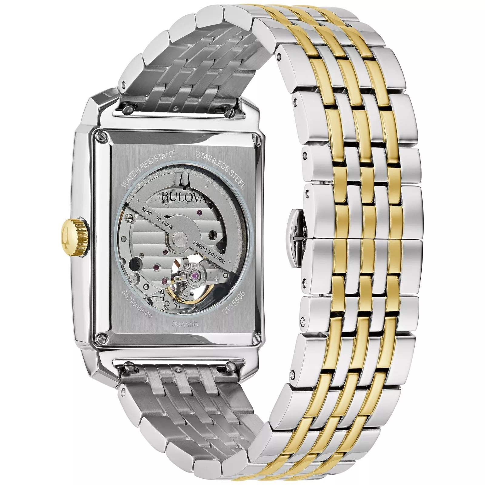 98A308 Bulova Skeleton de hombre pulsera de metal - Image 2