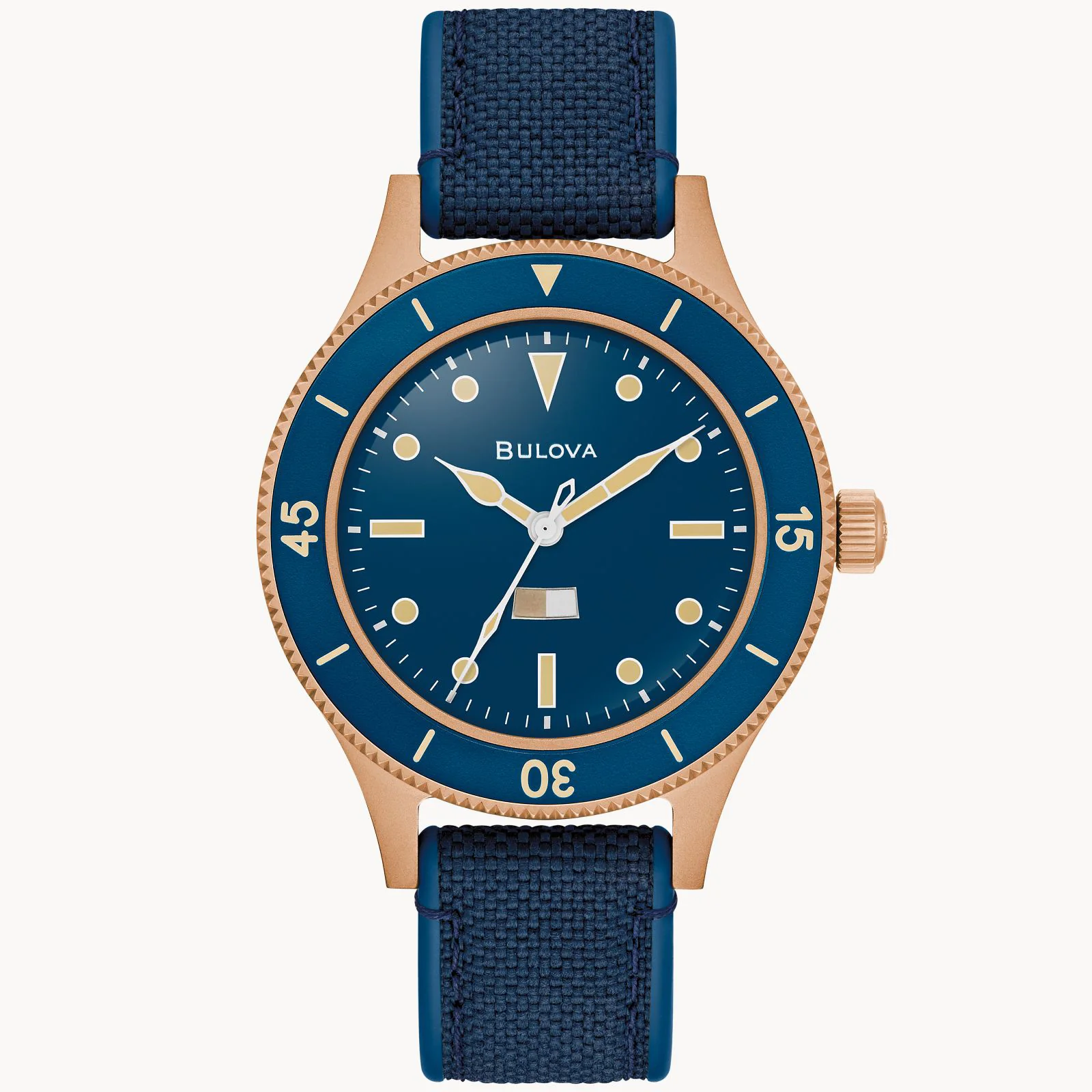 98A325 Reloj Bulova Mil Ships de caballero banda de resina
