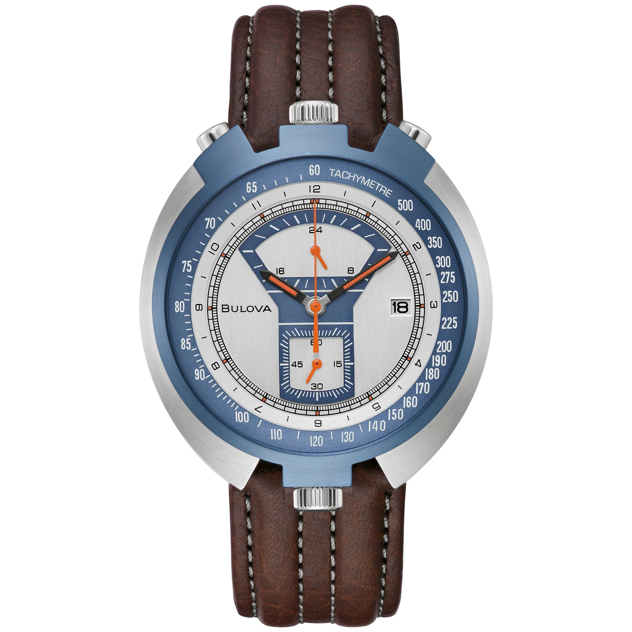 98B390 Reloj Bulova Parking Meter de hombre pulsera de cuero 43 mm