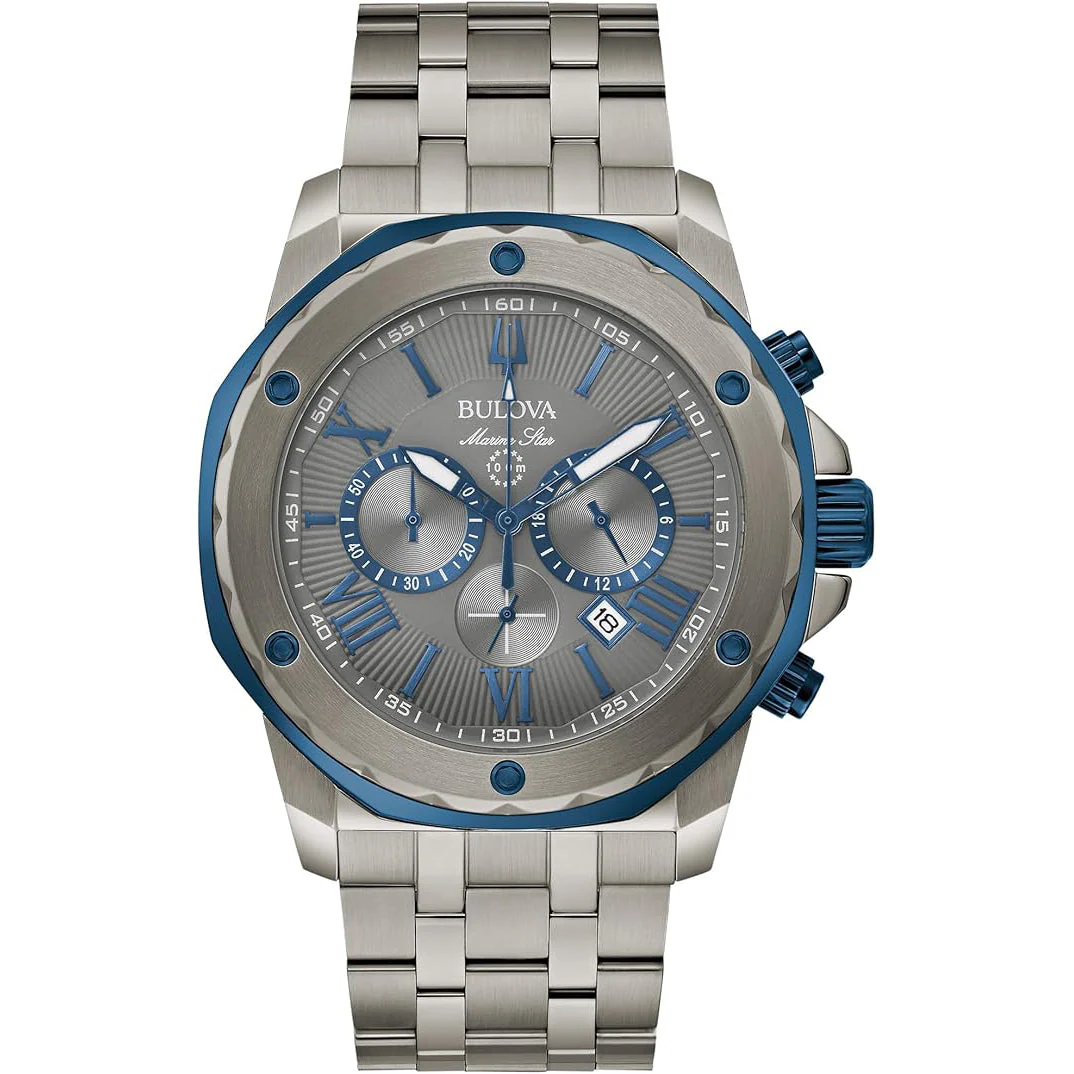 98B411 Reloj Bulova Marine de hombre banda de metal