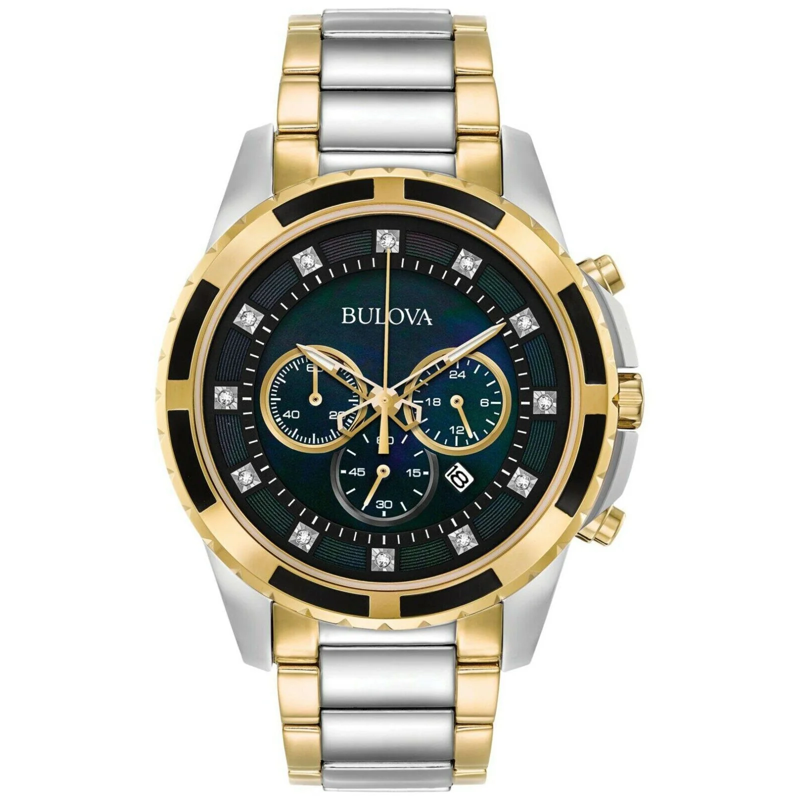 98D132 Reloj Bulova de hombre banda de metal 44 mm
