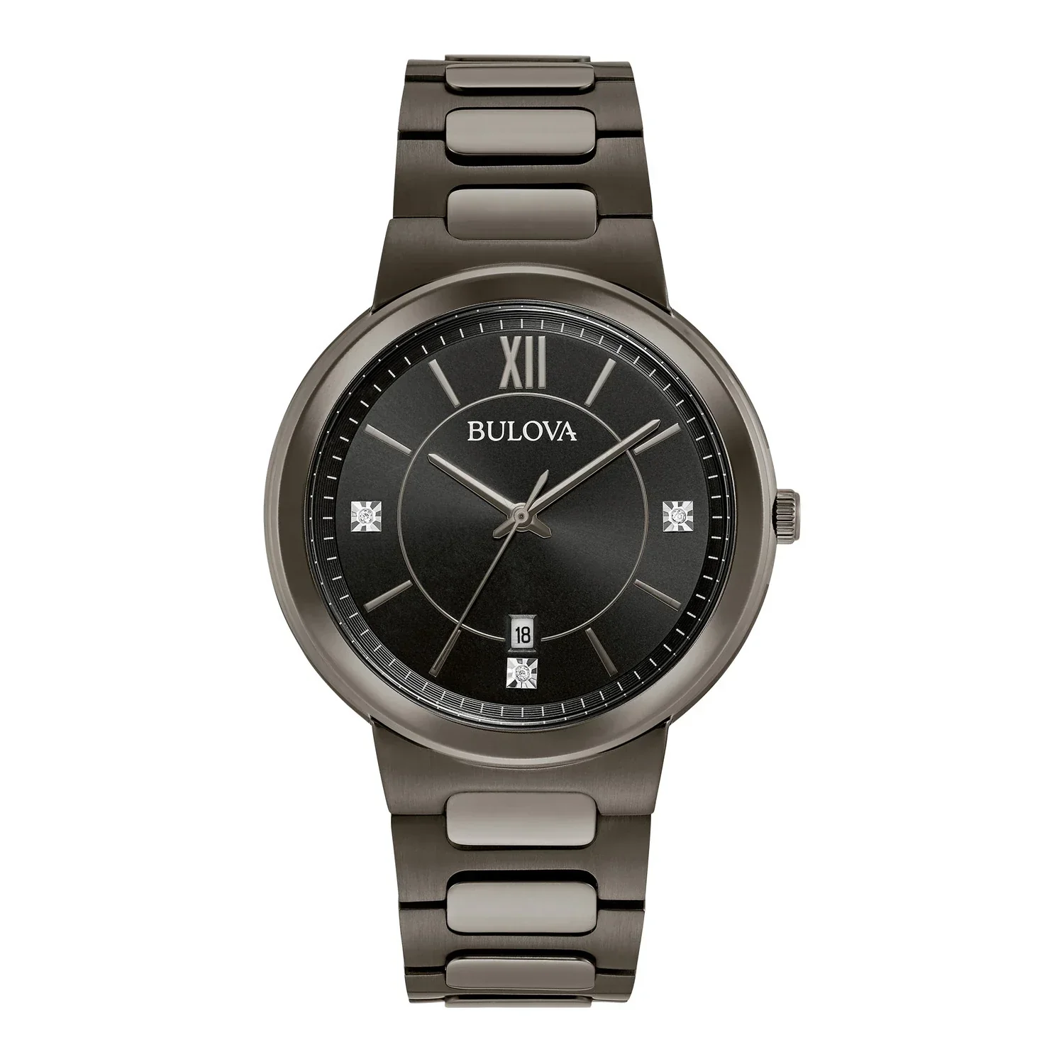 98D162 Reloj Bulova Diamond de hombre pulsera de metal 41 mm