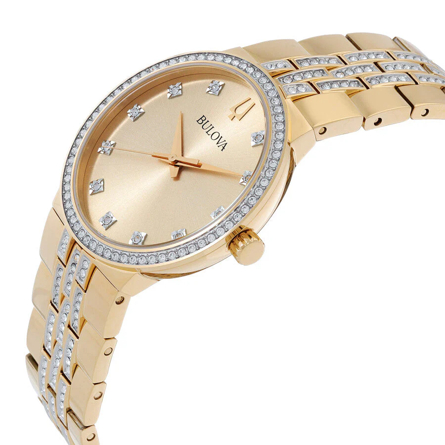 98K113 Reloj Bulova Crystal Dorado para Hombre - Image 2
