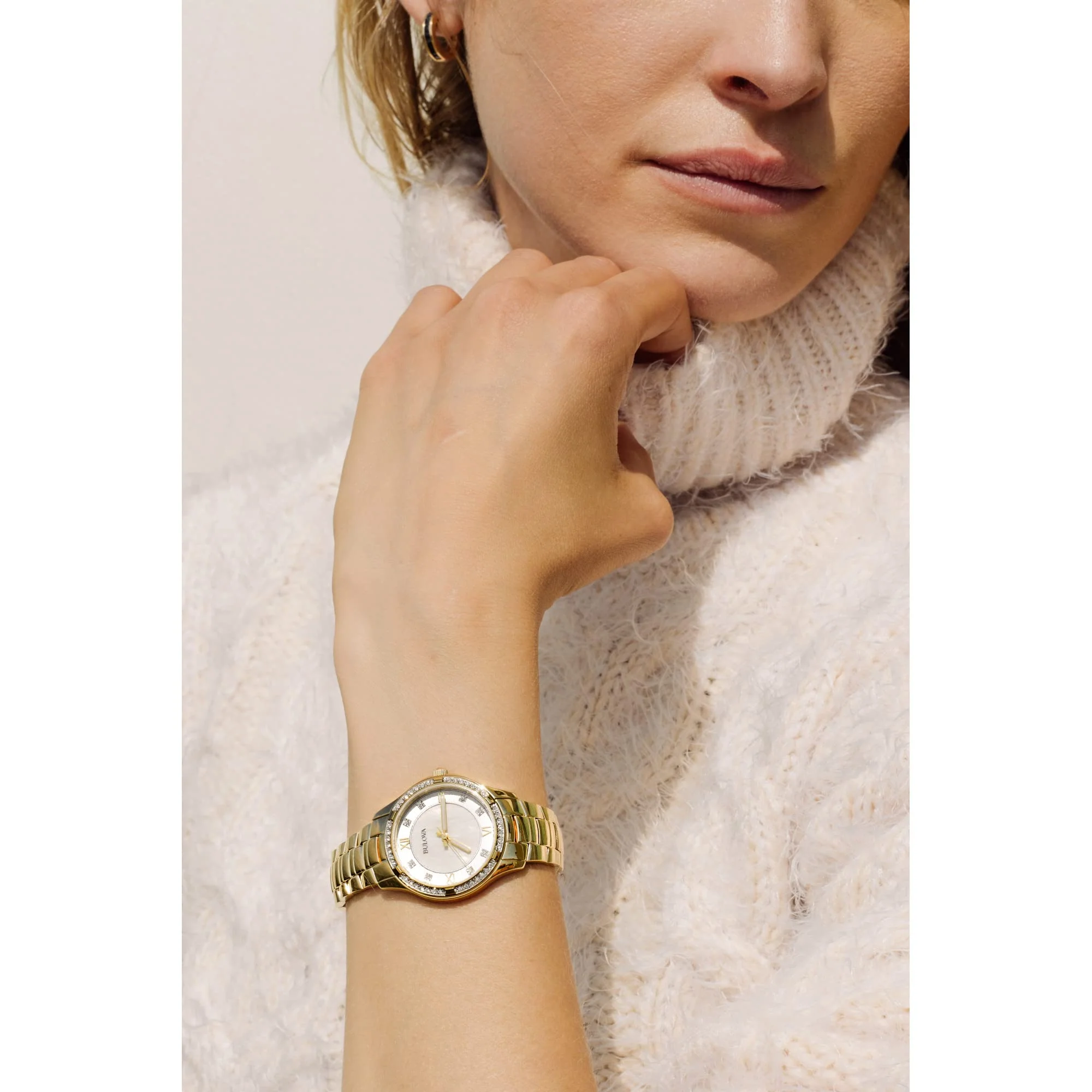 98L256 Bulova Reloj Crystal Accent para Dama banda de metal - Image 4