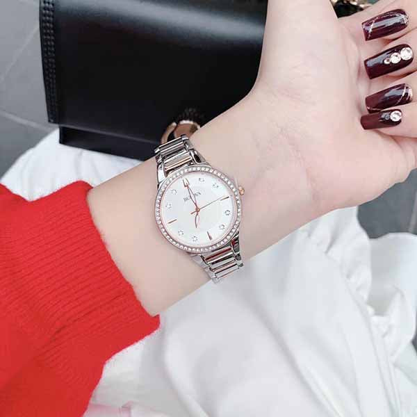 98L258 Reloj Bulova Crystal de mujer pulsera de metal 32 mm - Image 3