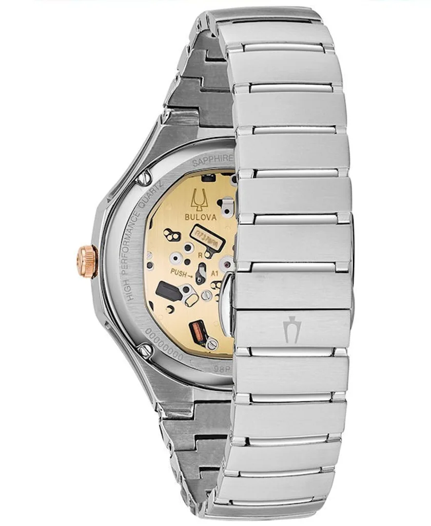 98P182 Reloj Bulova Curv de dama correa de metal - Image 5