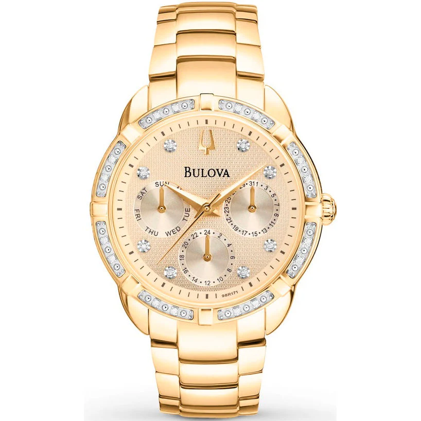 98R171 Reloj Bulova Diamond de mujer correa de metal