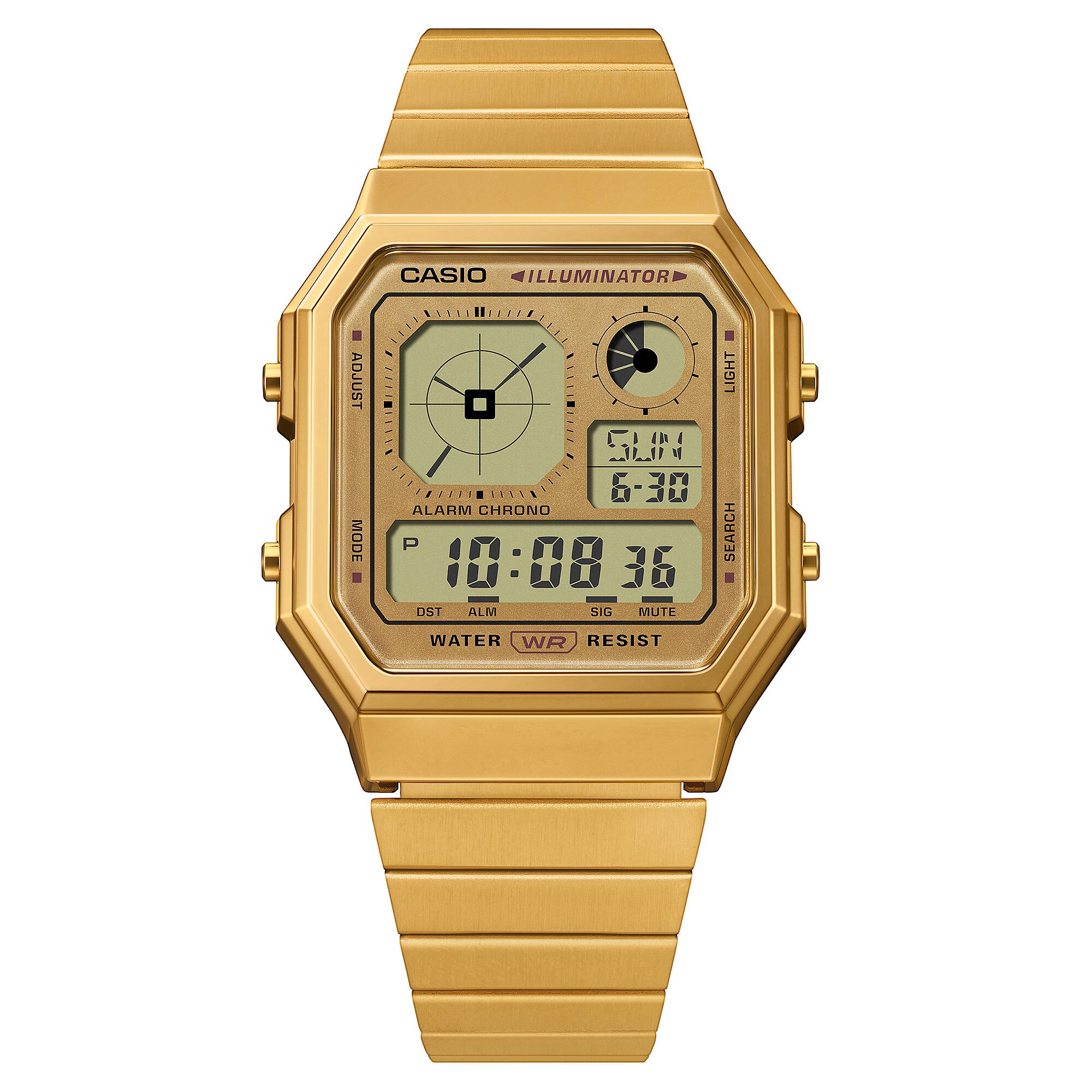A130WEG-9A Casio de hombre pulsera de acero inoxidable digital - Image 3