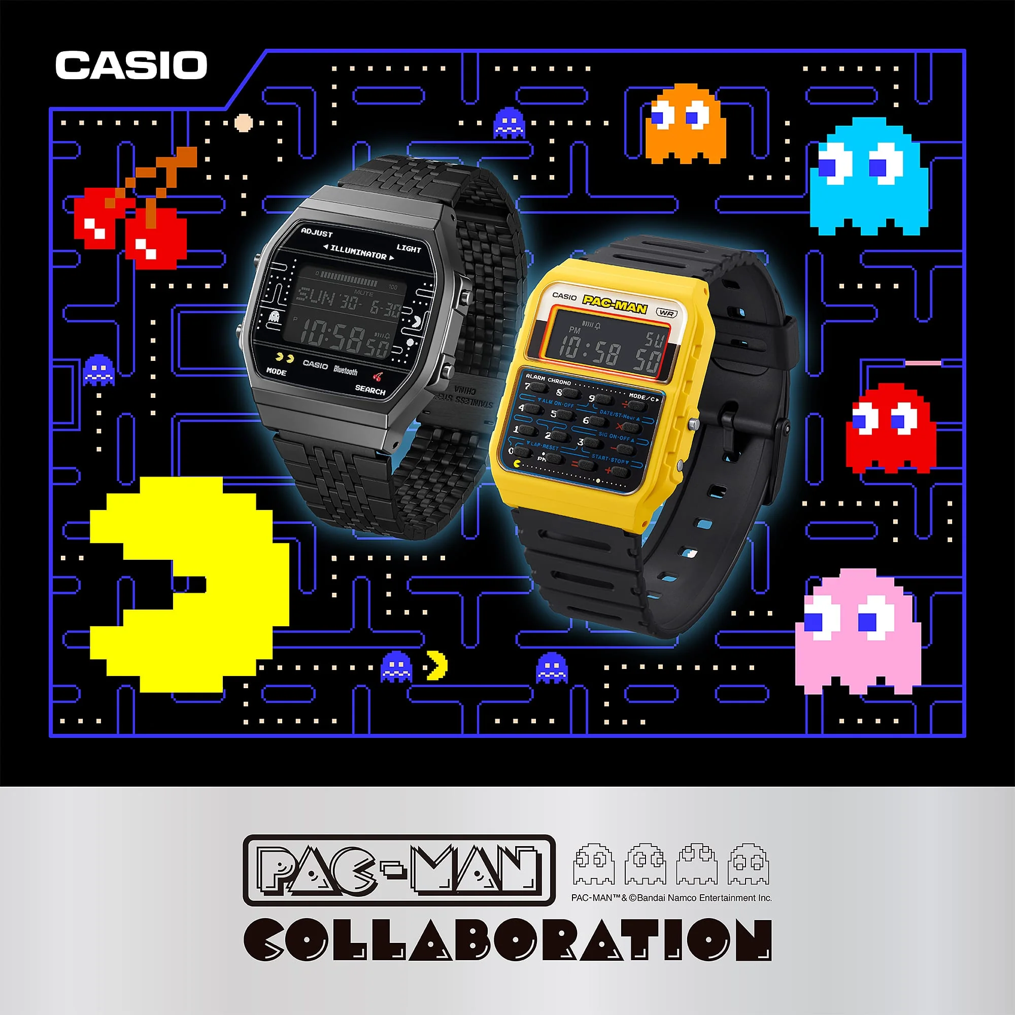 ABL-100WEPC-1B Casio de hombre pulsera de metal Edición Pac-Man con Bluetooth - Image 4