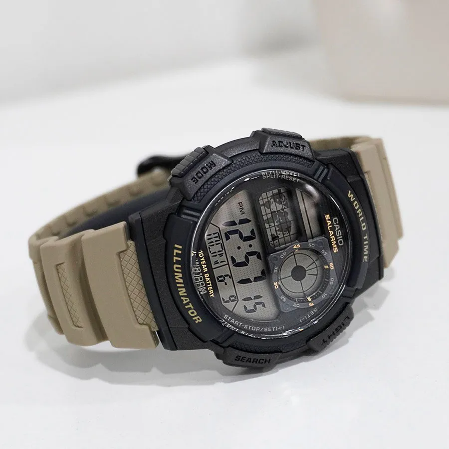 AE-1000W-5AV Reloj Casio de hombre correa de silicona 48 mm 10 años de bateria - Image 2