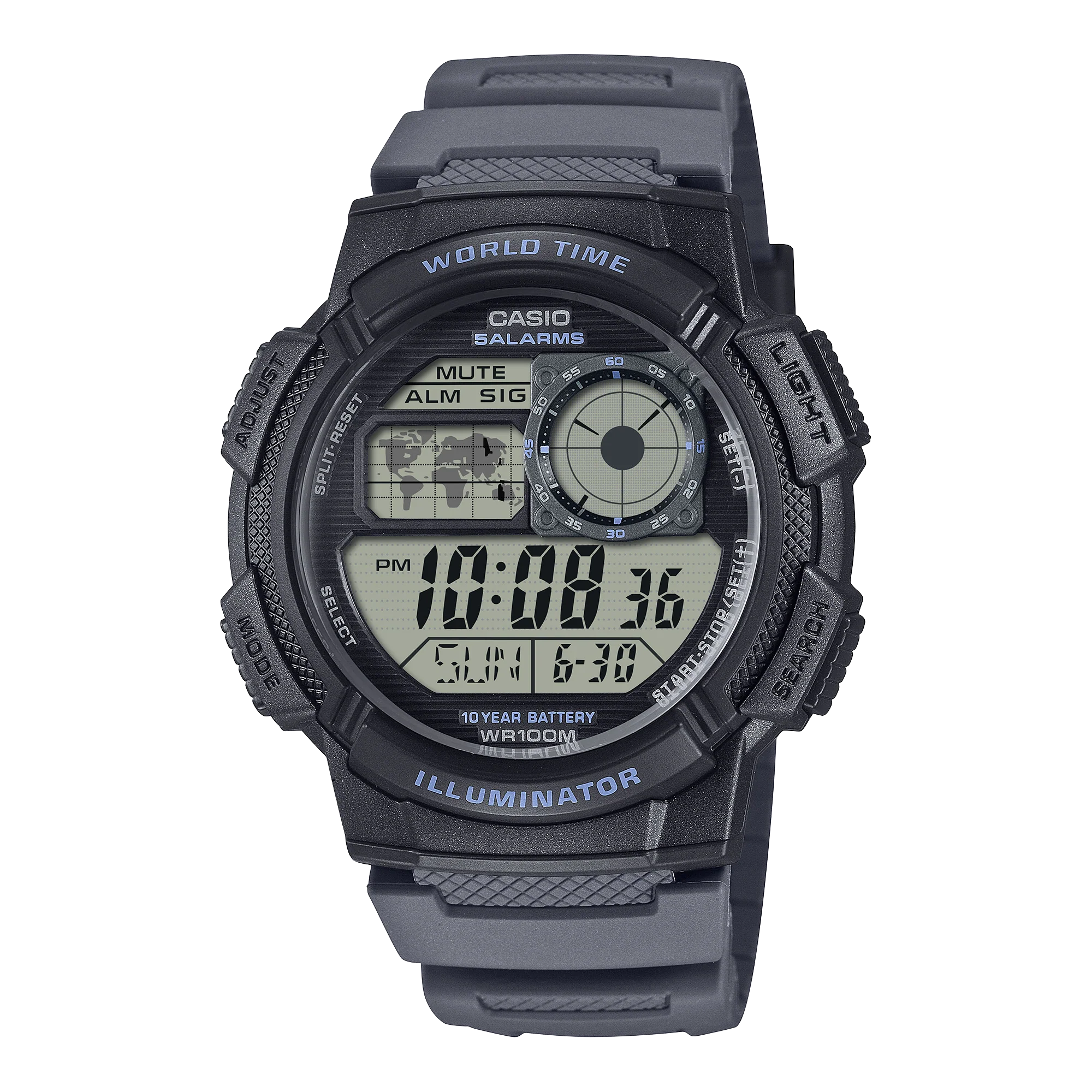AE-1000W-8AV Reloj Casio de hombre pulsera de resina 10 años de bateria
