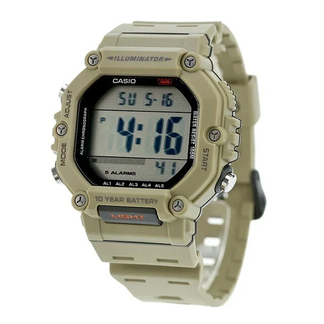 AE-1600H-5AV Casio Reloj unisex pulsera de caucho 10 años de batería - Image 3
