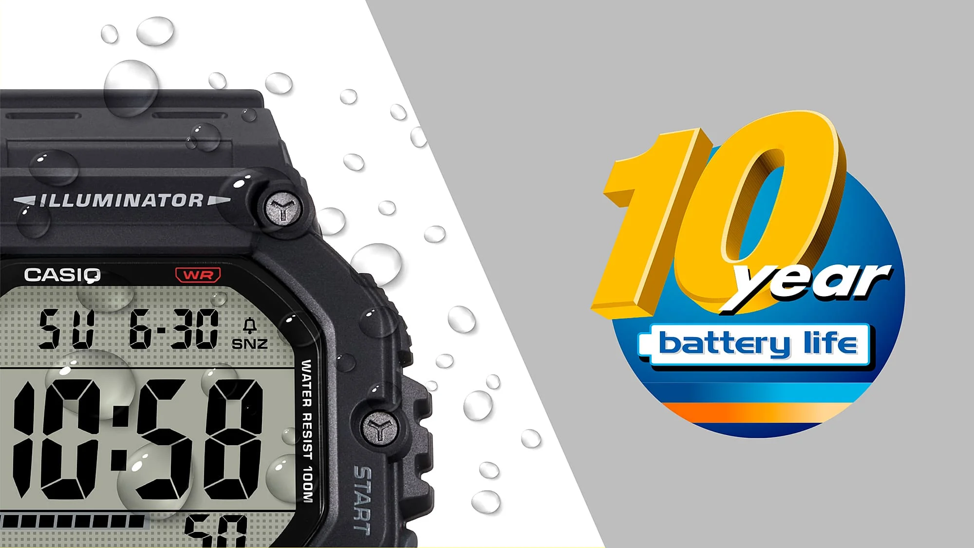 AE-1600HX-1BV Reloj Casio de hombre correa de resina 10 años de batería - Image 3