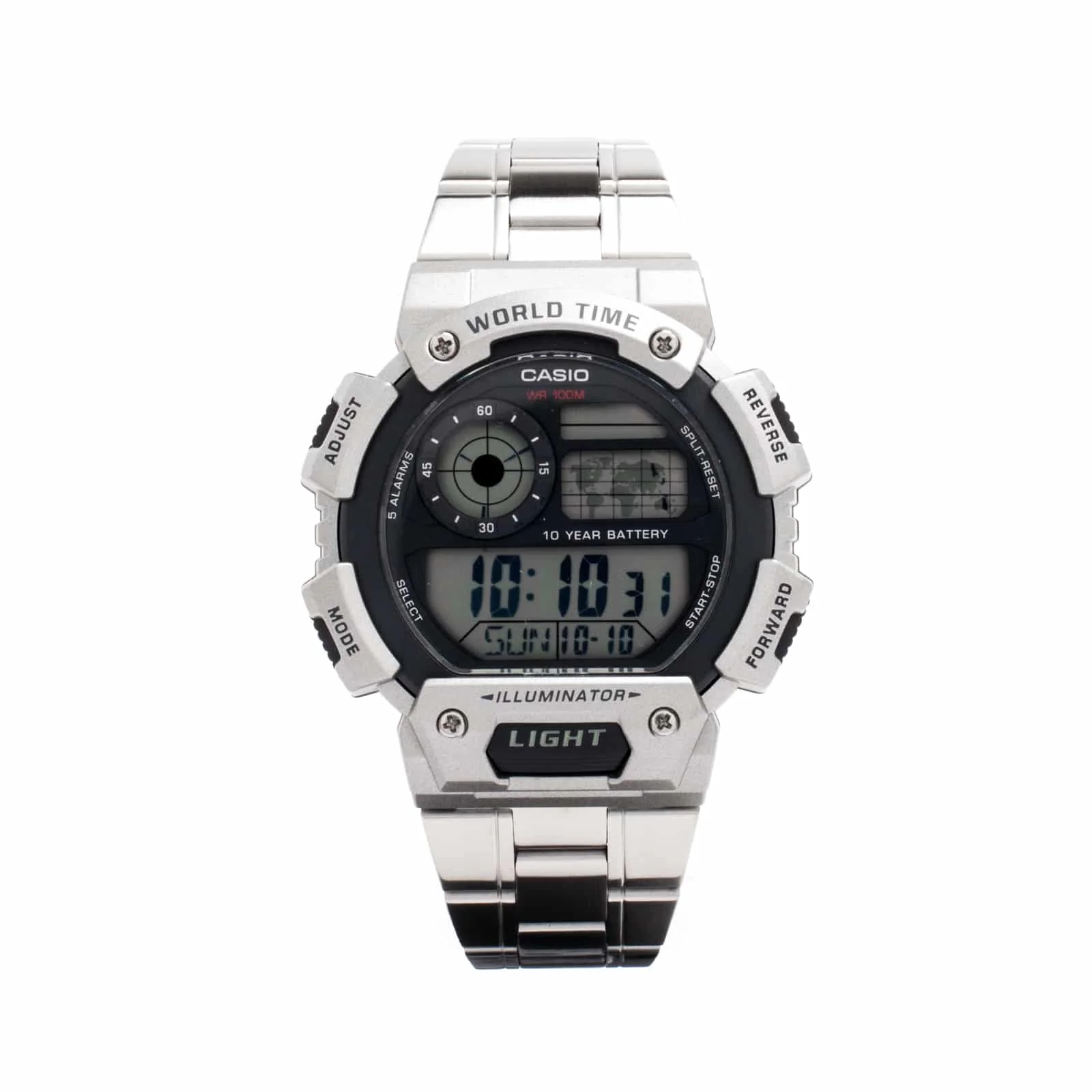 AE-1400WHD-1AV Reloj Casio para Hombre, Illuminator Hora Mundial 10 Años de Batería - Image 4