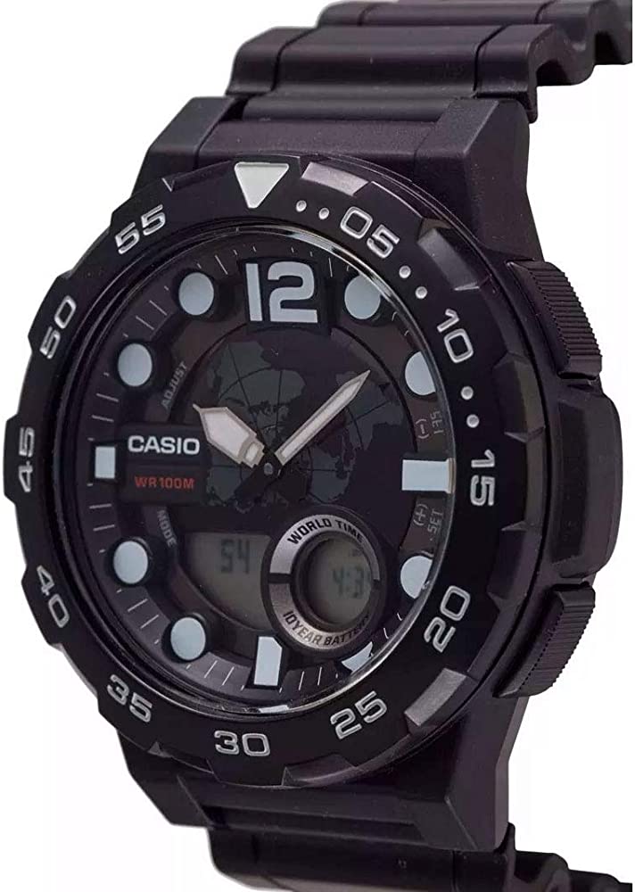 AEQ-100W-1AV Reloj Casio para Hombre, Hora Mundial 10 Años de Batería - Image 4