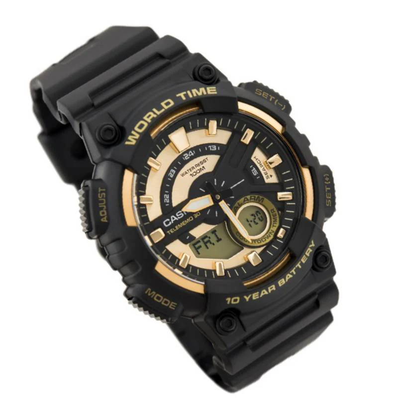 AEQ-110BW-9AV Reloj Casio para Hombre, Hora Mundial, Telememo 30, 10 Años de Batería - Image 3