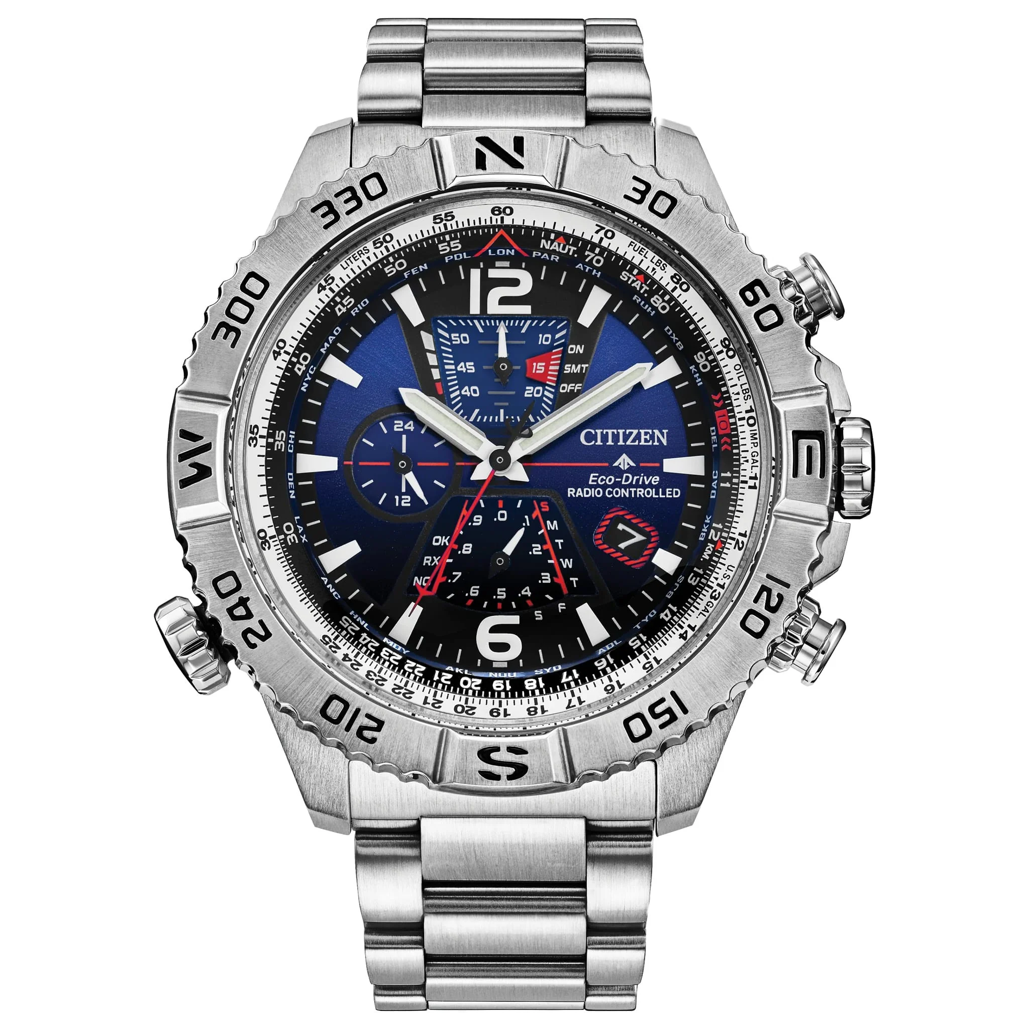 AT8220-55L Citizen Promaster Navihawk Eco-drive reloj para caballero pulsera de metal