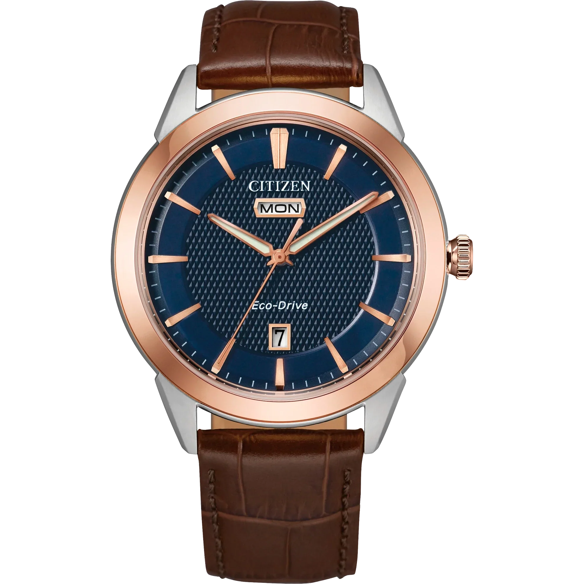AW0096-06L Reloj Citizen Rolan Eco Drive de hombre pulsera de cuero Eco-Drive