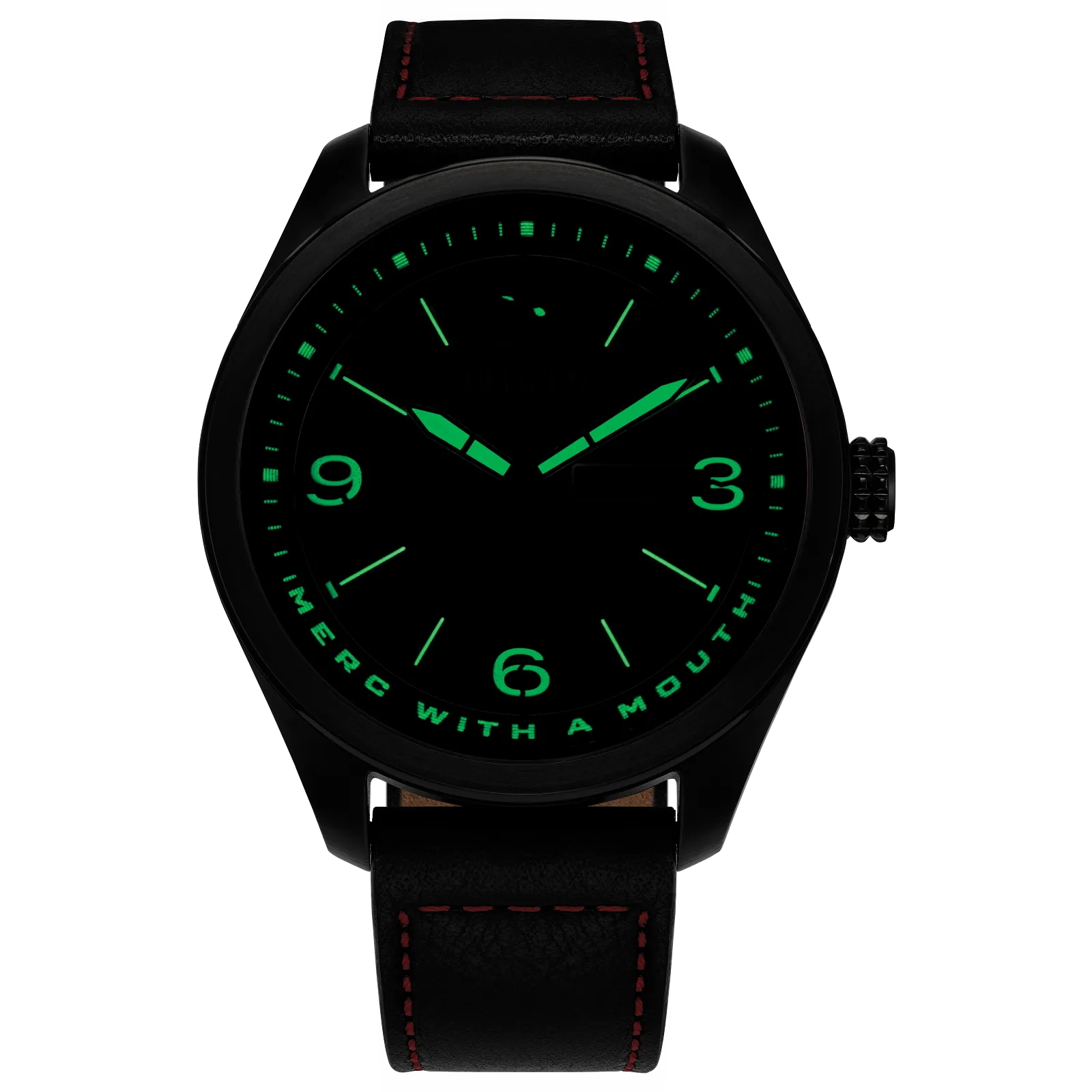 AW0145-02W Citizen Here comes Deadpool Marvel Edition de caballero pulsera de cuero Eco-drive - Image 5