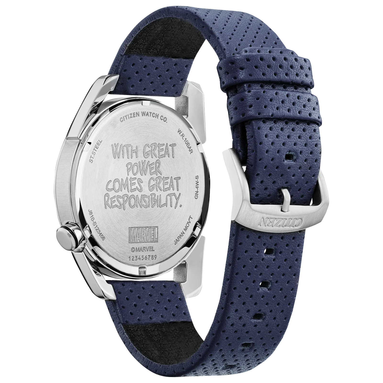 AW1680-03W Citizen Spider-Man Marvel Edition Eco-drive de hombre pulsera de cuero - Image 5