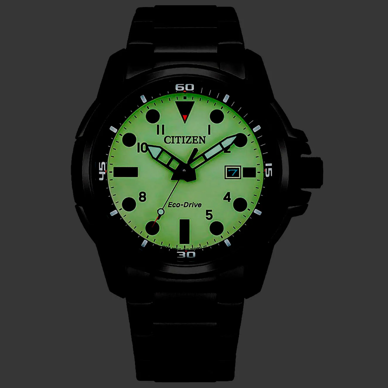 AW1800-89X Reloj Citizen Sea Land Eco-Drive de caballero correa de metal - Image 4
