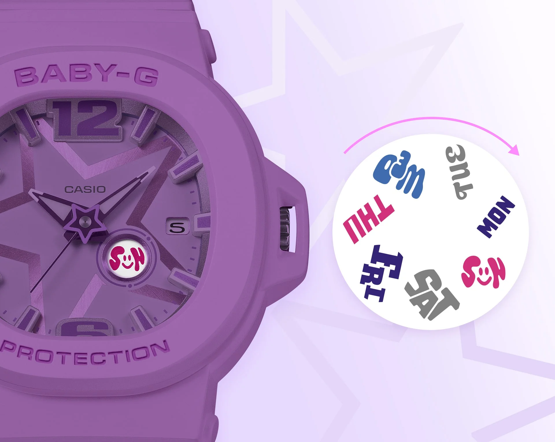 BGA-10D-6A Reloj Baby-G de mujer correa de silicona - Image 3