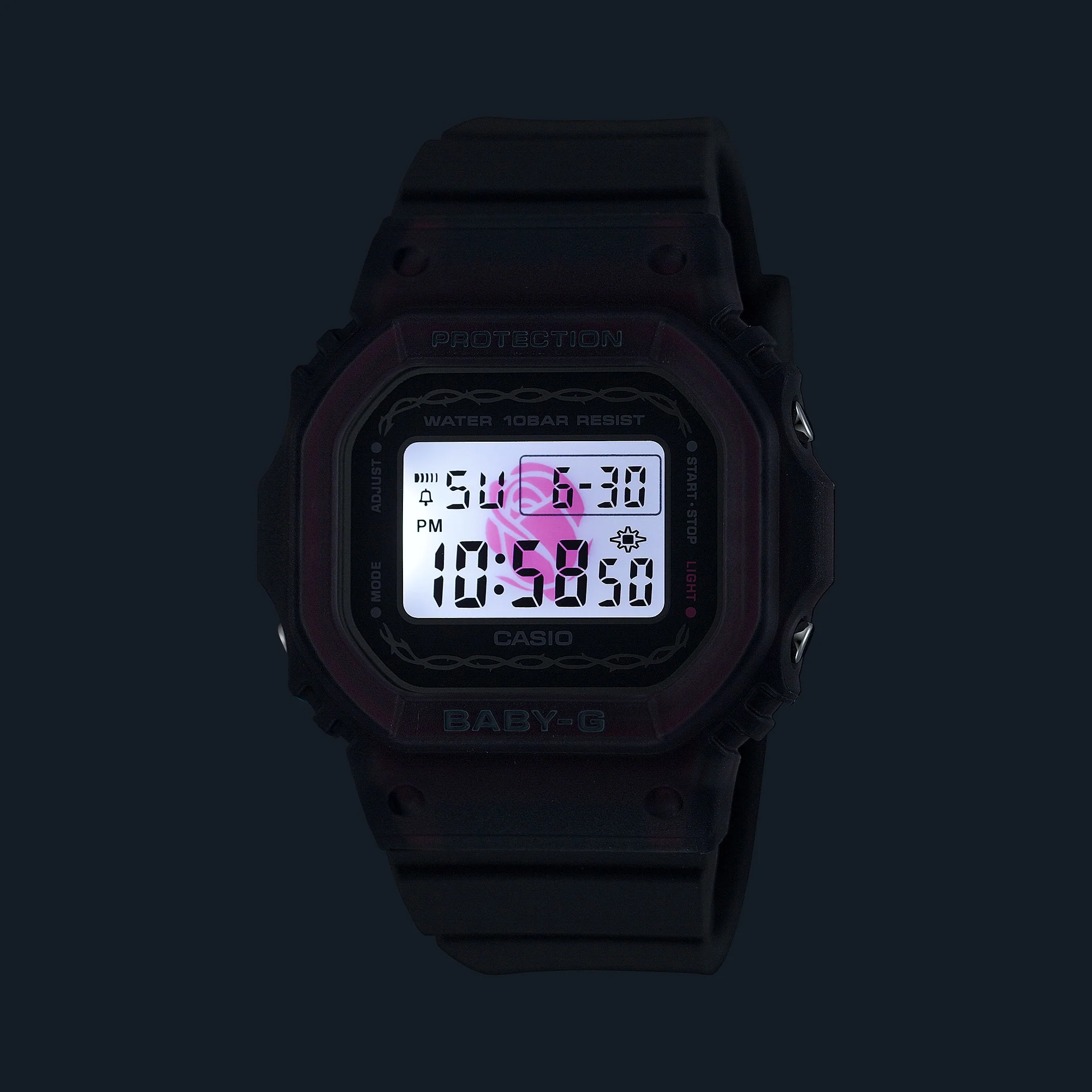 BGD-565RS-8 Baby-G reloj de dama pulsera de caucho digital - Image 4