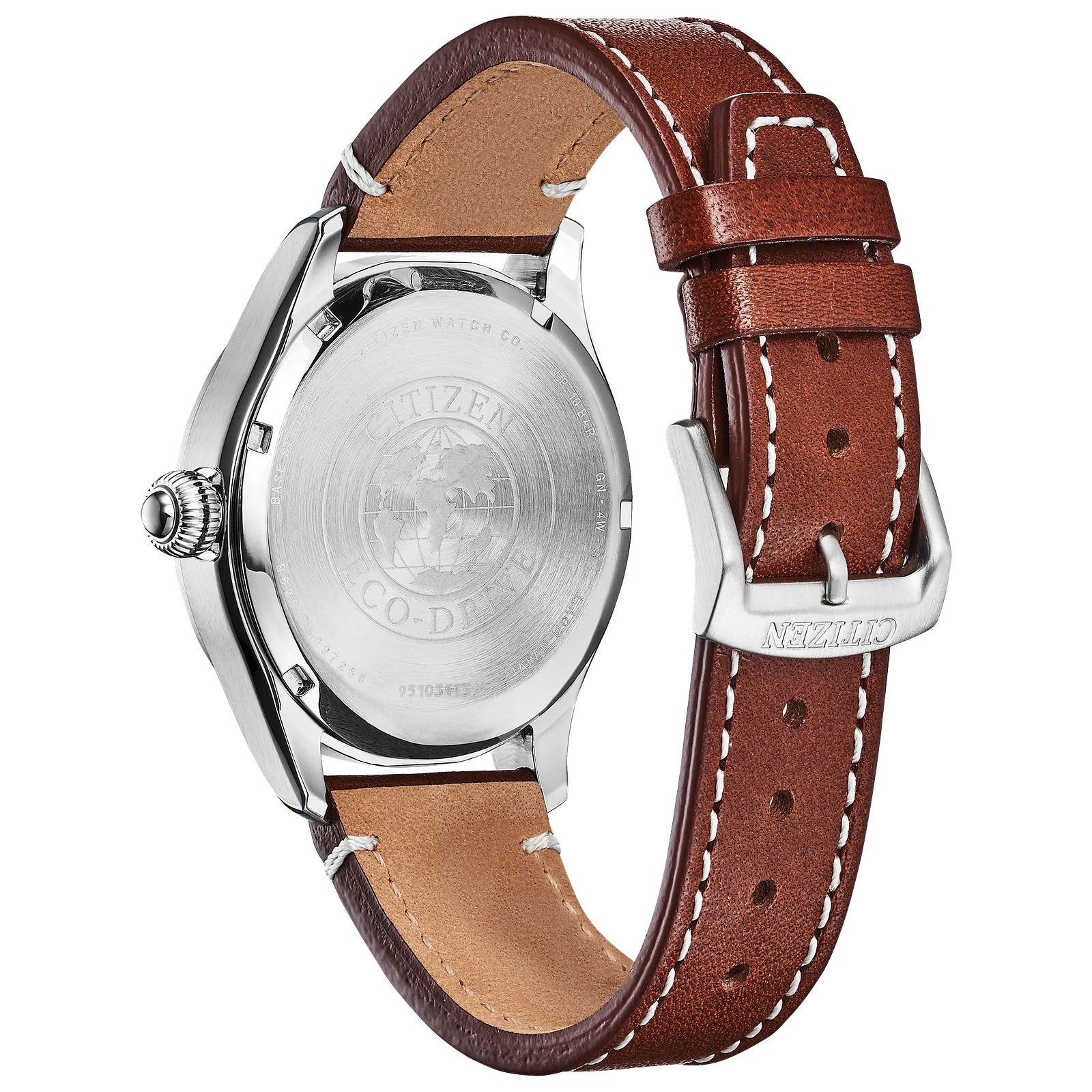 BM6838-17L Citizen Garrison Eco-drive de caballero pulsera de cuero - Image 2