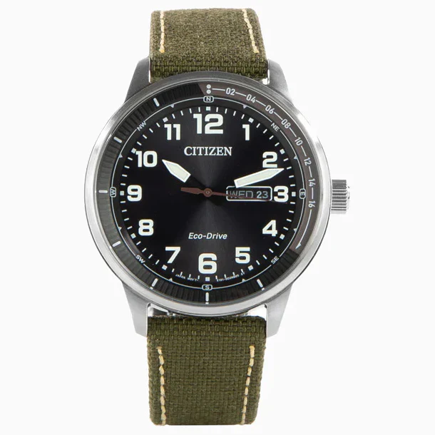 BM8590-01E Reloj Citizen Tactical de hombre pulsera de tela Eco-Drive