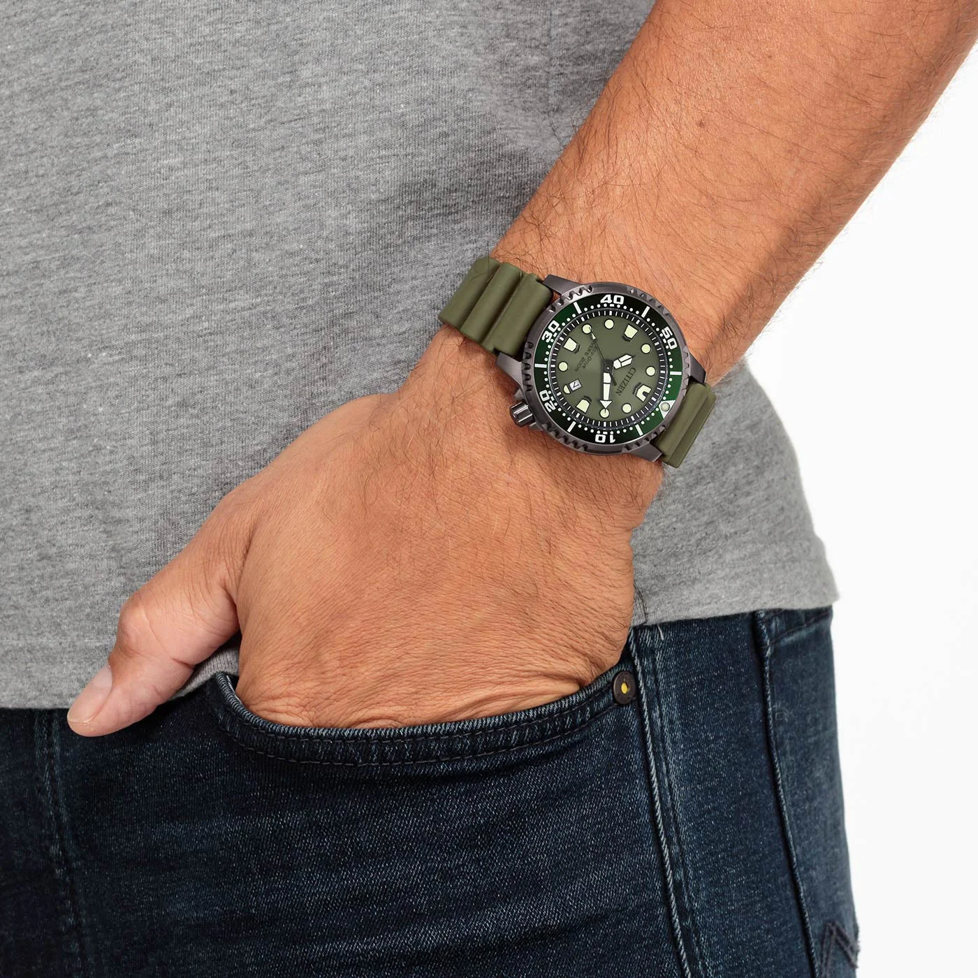 bn0157-11x Reloj Citizen Eco-drive de hombre pulsera de caucho 44 mm - Image 4