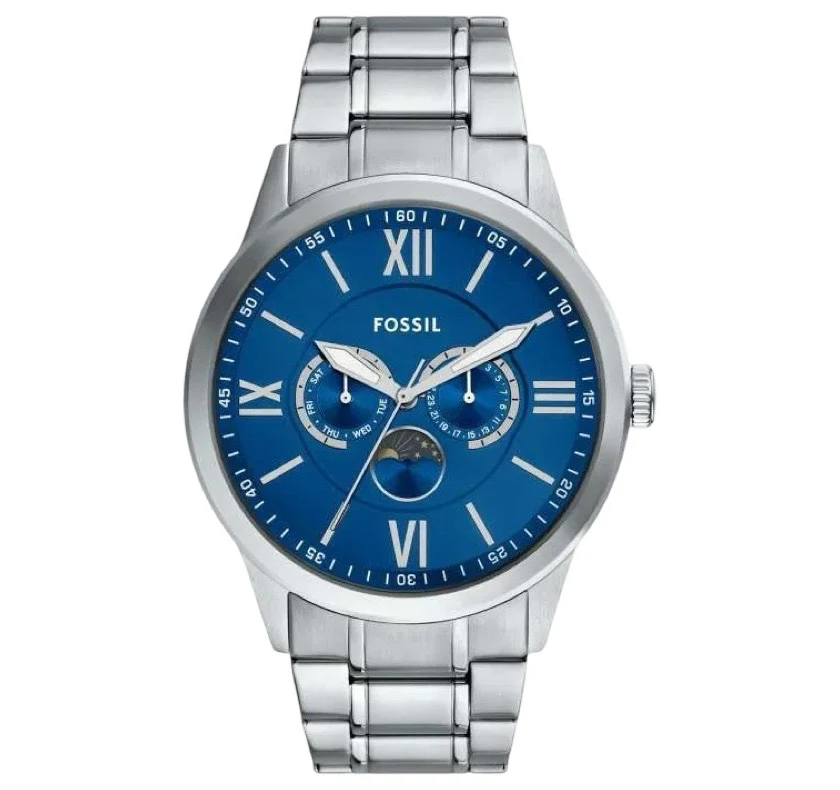BQM7087 Reloj Flynn Moonphase de hombre pulsera de metal 48 mm