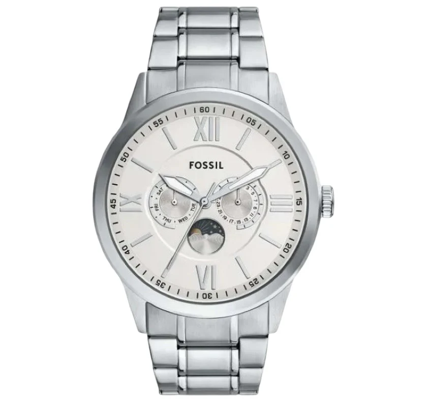 BQM7088 Reloj Flynn Moonphase de caballero banda de metal 48 mm